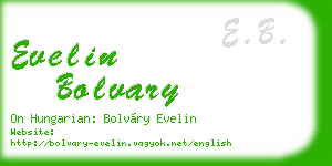 evelin bolvary business card